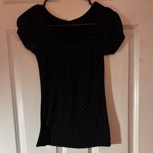 Forever 21 Black and White Polka Dot Blouse